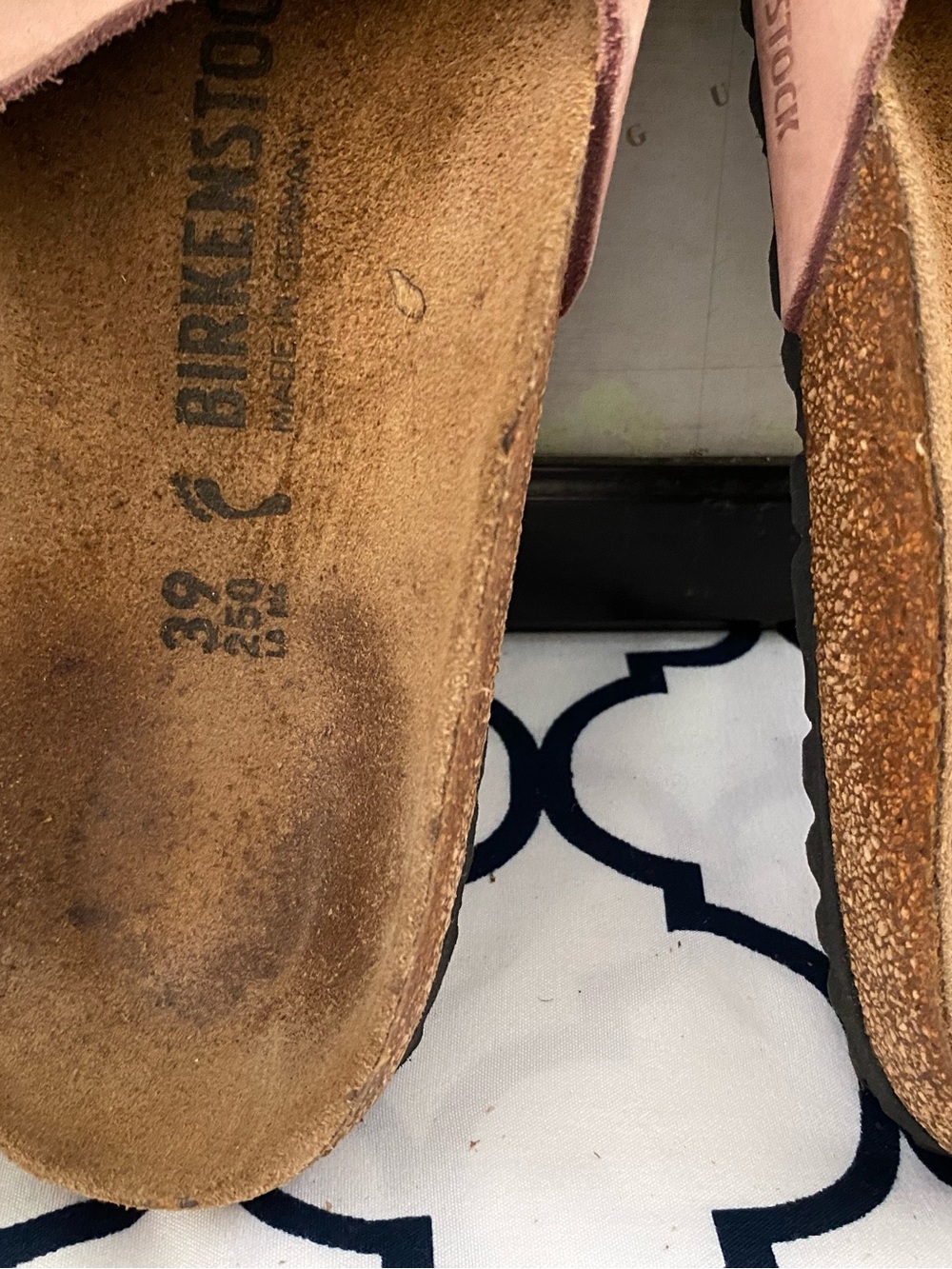 Birkenstock Madrid Gold Big Buckle Women Dusty Pink Nubuck Leather Sandal 39/7 - Picture 9 of 12